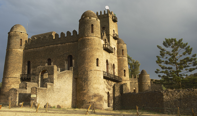 Fasil Ghebbi, a UNESCO heritage site in Gondar, Ethiopia.
