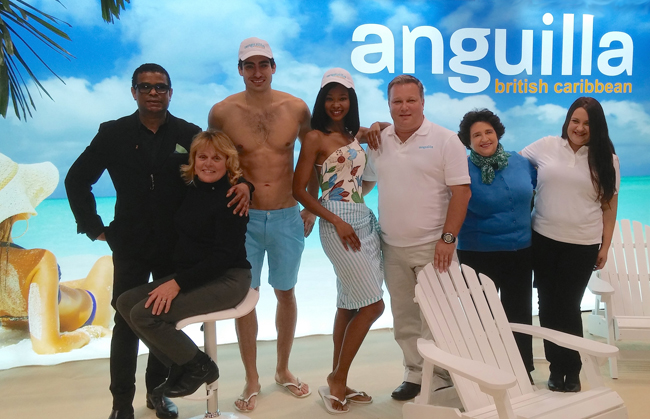 The Anguila booth at the New York Times Travel Trade Show. (Photo credit: Ed Wetschler.)