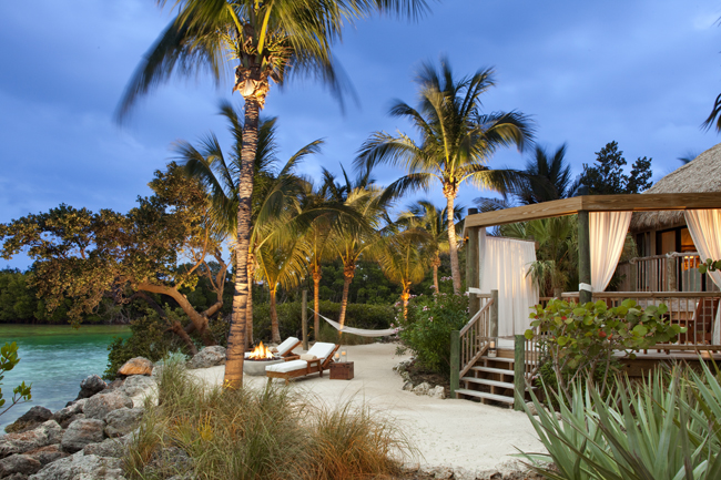 The exterior of the Sammy Romance Suite at Little Palm Island Resort & Spa in the Florida Keys.