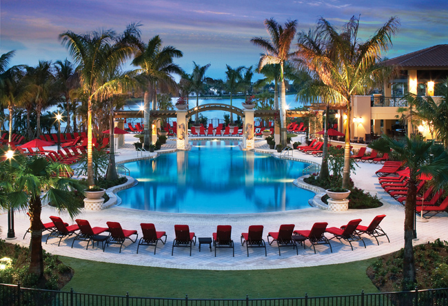 The pool at the PGA National Resort & Spa in Palm Beach Gardens.