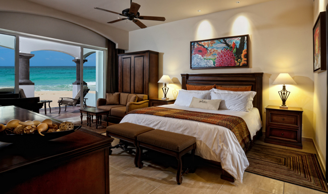 The Master Suite bedroom at the Grand Residences Riviera Cancun.