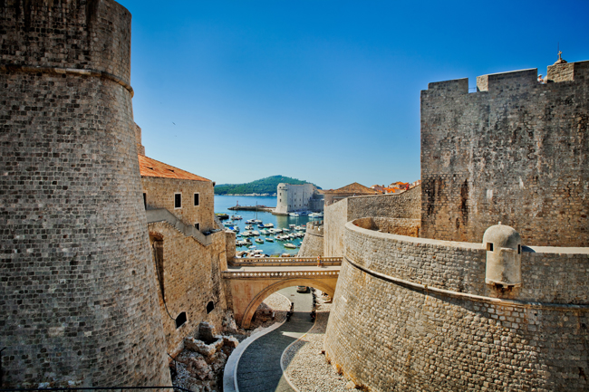 The view from Revelin Fortress in Dubrovnik. 