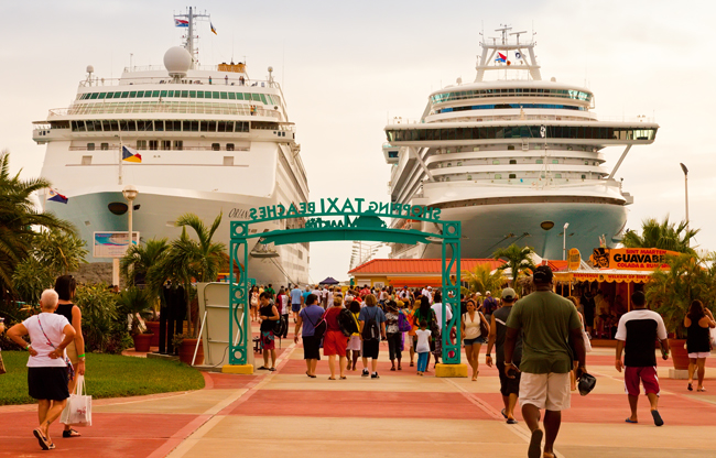 The St. Maarten cruise port.