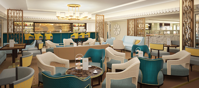 The Queen Mary 2's new Carinthia Lounge, a remastering of Winter Garden, will feature live evening entertainment.