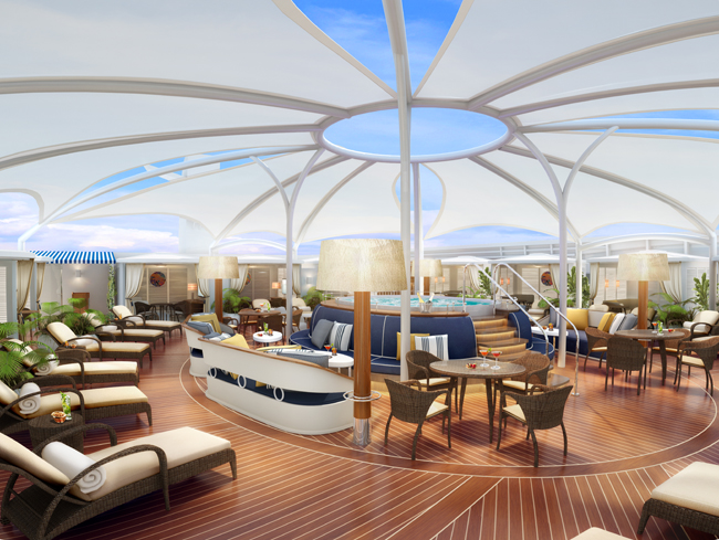The Retreat on board Seabourn Encore, which is set to debut this December. 