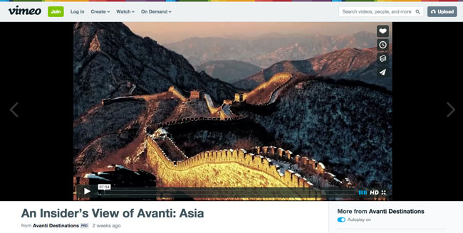 A screen shot from Avanti's new video to help travel agents sell FIT Asia travel.