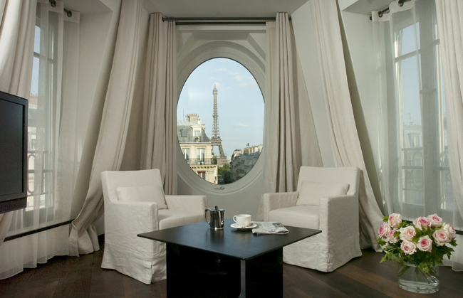 The Eiffel Suite at the Le Metropolitan in Paris.
