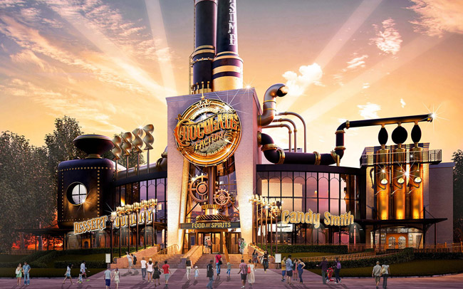 A rendering of the The Toothsome Chocolate Factory & Savory Feast Emporium at Universal Orlando Resort's Universal CityWalk. (Photo credit: Universal Orlando)