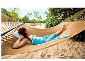 Discovery Cove offers a relaxing environment.