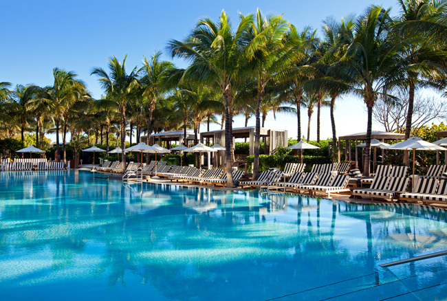 The WET pool at the W South Beach in Miami.