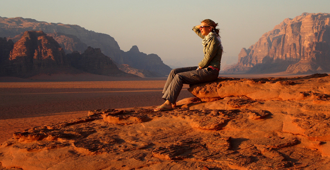 Wadi Rum desert in Jordan.
