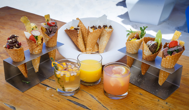Grace Bay Club's pop-up restaurant Kone serves savory and sweet bites on Grace Bay Beach in Providenciales.   