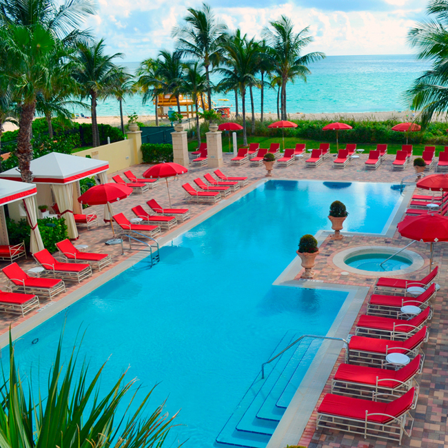 The tranquility pool at the Acqualina Resort & Spa in Sunny Isles Beach. 