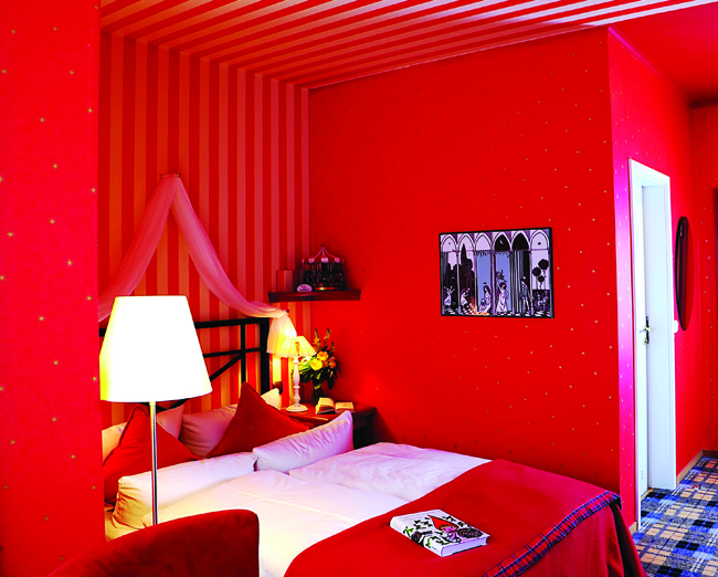 The Marchenzimmer Raum (Fairy Tale Room) at the Boutique Hotel Schieferhof.