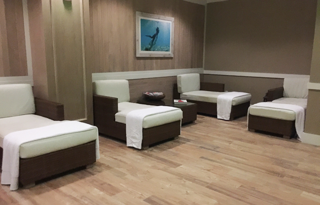 The women's lounge at St. Somewhere Spa.