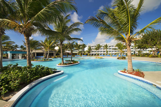 The splash pool at Saint Lucia's Coconut Bay Beach Resort & Spa.