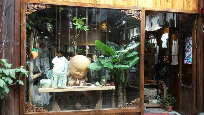 One of the many shops in Wuzhen, included this hippie-chic clothing store.
