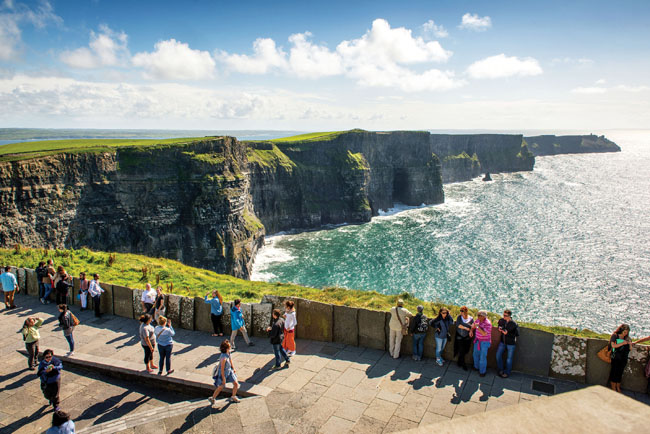 The Cliffs of Moher in County Clare, Ireland.
