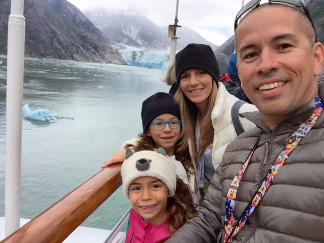 Melissa da Silva and her family on a cruise.  
