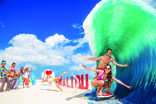 Multigen Crowd Heads to Mexico As part of its All Playa Experience, Sandos Playacar Beach Resort showcases world-famous beaches, including Malibu.