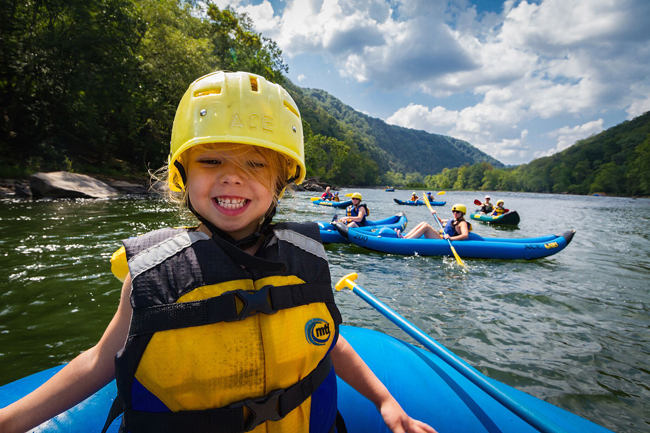 Families can book ACE Adventure Resort's Upper New River rafting package in West Virginia. (Photo credit: Ace Adventure Resort)