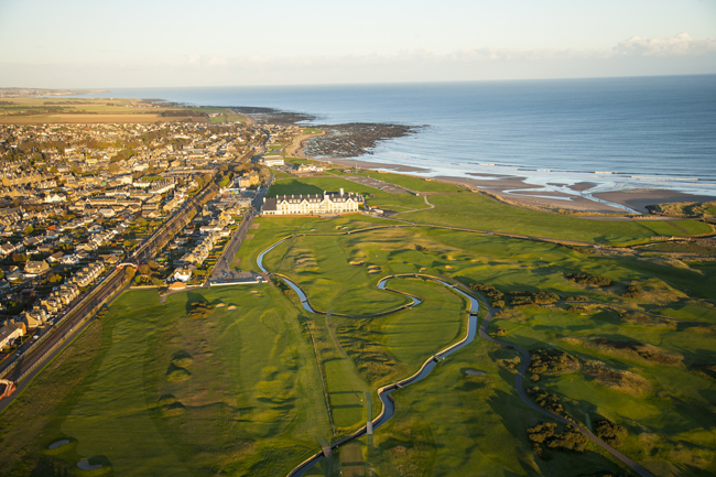 The Waldorf Astoria Golf Experiences program features access to some of the world’s most decorated fairways, including the Carnoustie golf course at the Waldorf Astoria Edinburgh in Scotland (pictured). (Photo credit: Stephen Szurlej)