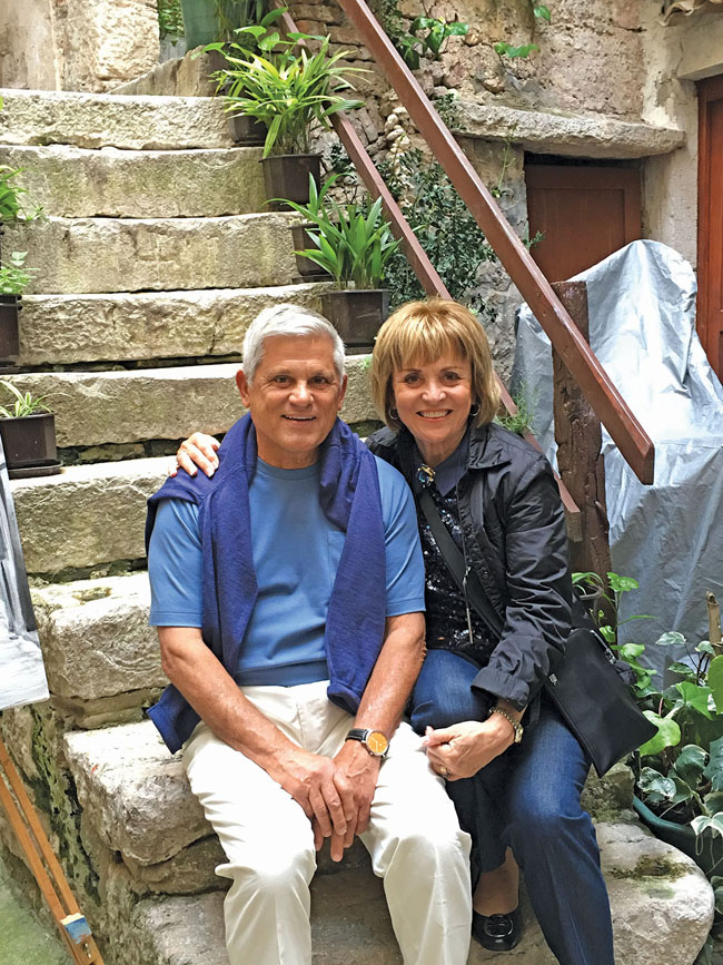Traveling through Croatia with his wife, Mary. (Photo courtesy of Mayflower Tours.)