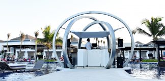 CHIC Punta Cana poolside DJ booth.