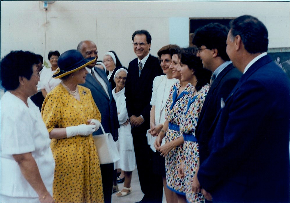 John meeting HRH The Queen, Elizabeth II.