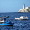 El Morro, built to protect Havana's harbor, as viewed from the Malecon—a long, waterfront esplanade.