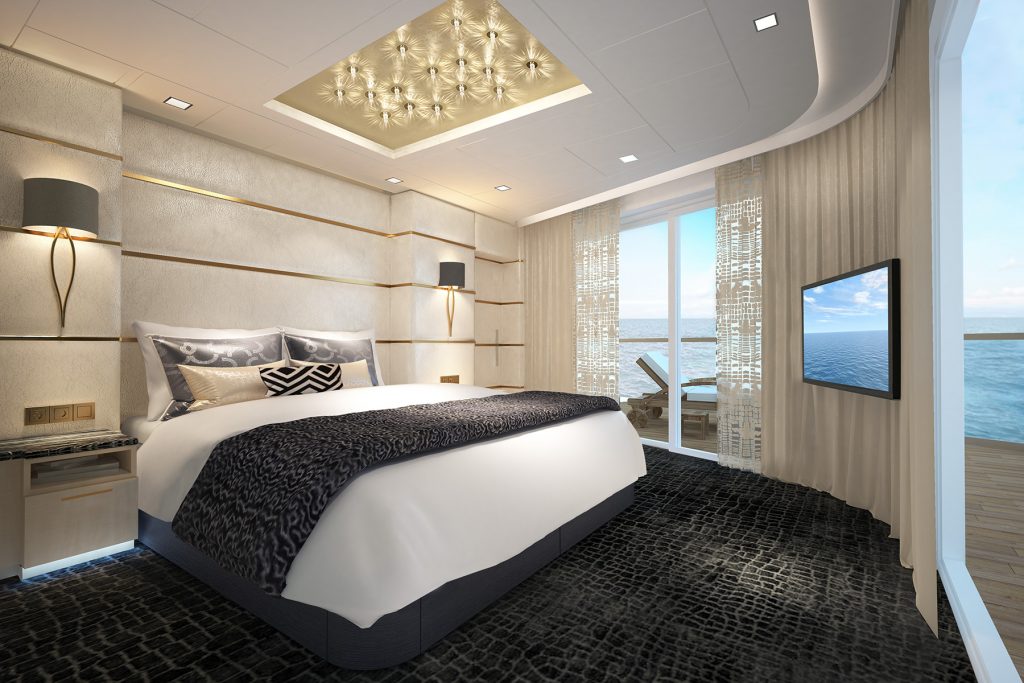 The Haven Deluxe Owner Suite aboard the Norwegian Bliss. (Photo courtesy of Norwegian Cruise Line.)