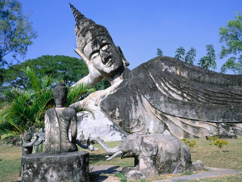 FT-Tours new Laos FAM visits the country's top sites. Buddha Park (pictured)