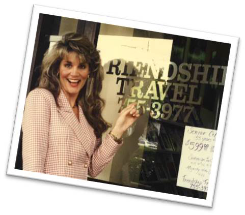 Michelle Fee at the Friendship Travel Agency.