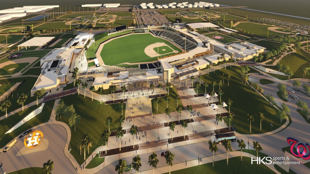 A rendering of the new Ballpark of the Palm Beaches.