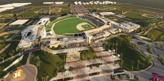 A rendering of the new Ballpark of the Palm Beaches.