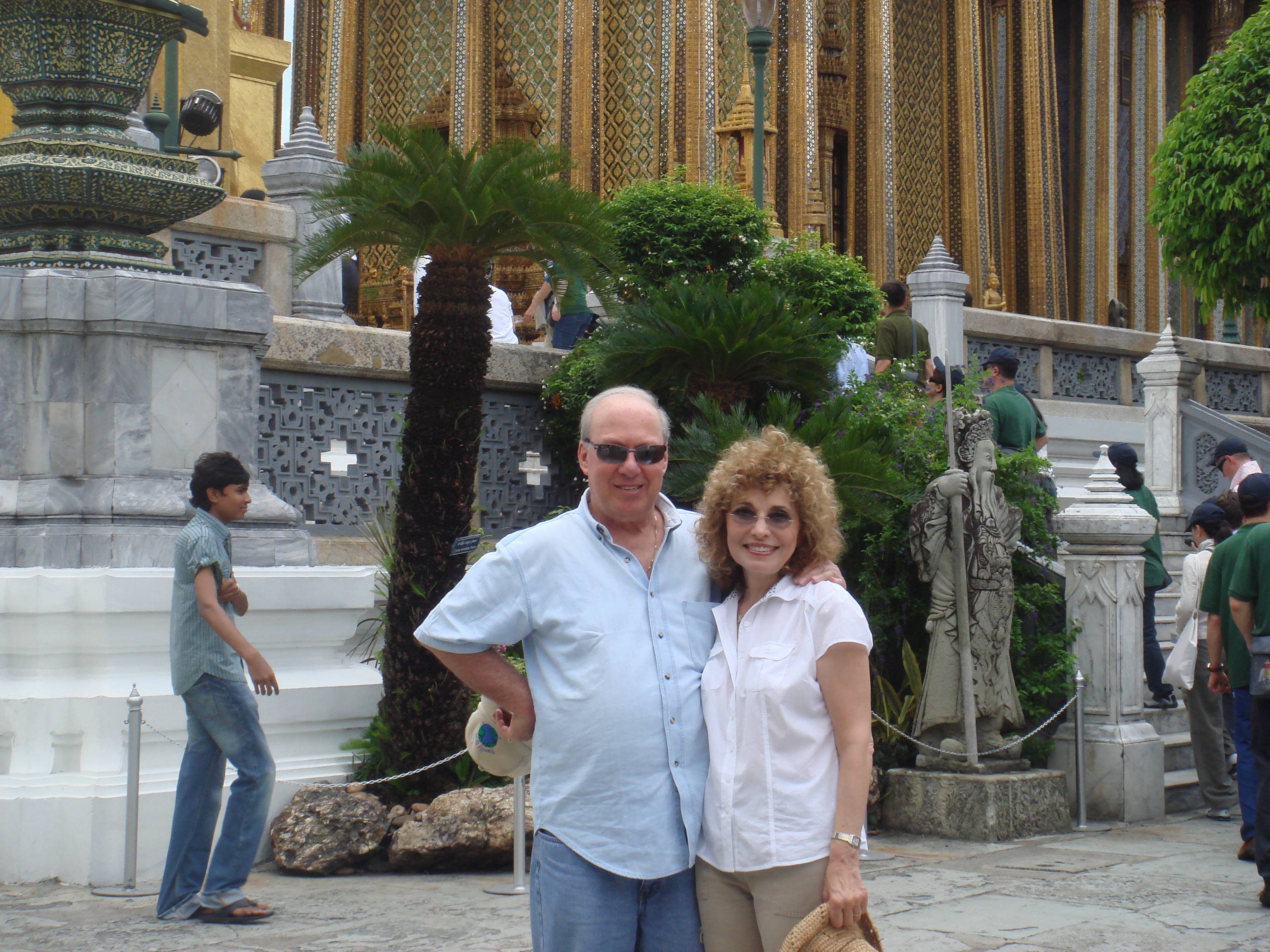Peggy & husband Ilan in Thailand.