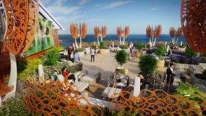 The Rooftop Garden on the Celebrity Edge.
