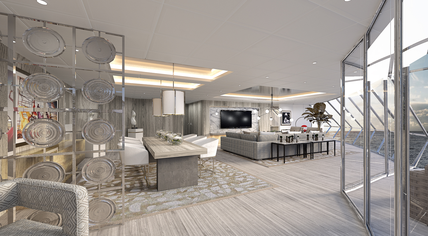 The Celebrity Edge will include the Iconic Suite, a new Edge-exclusive Suite Class category and the highest level of suites available on the ship.