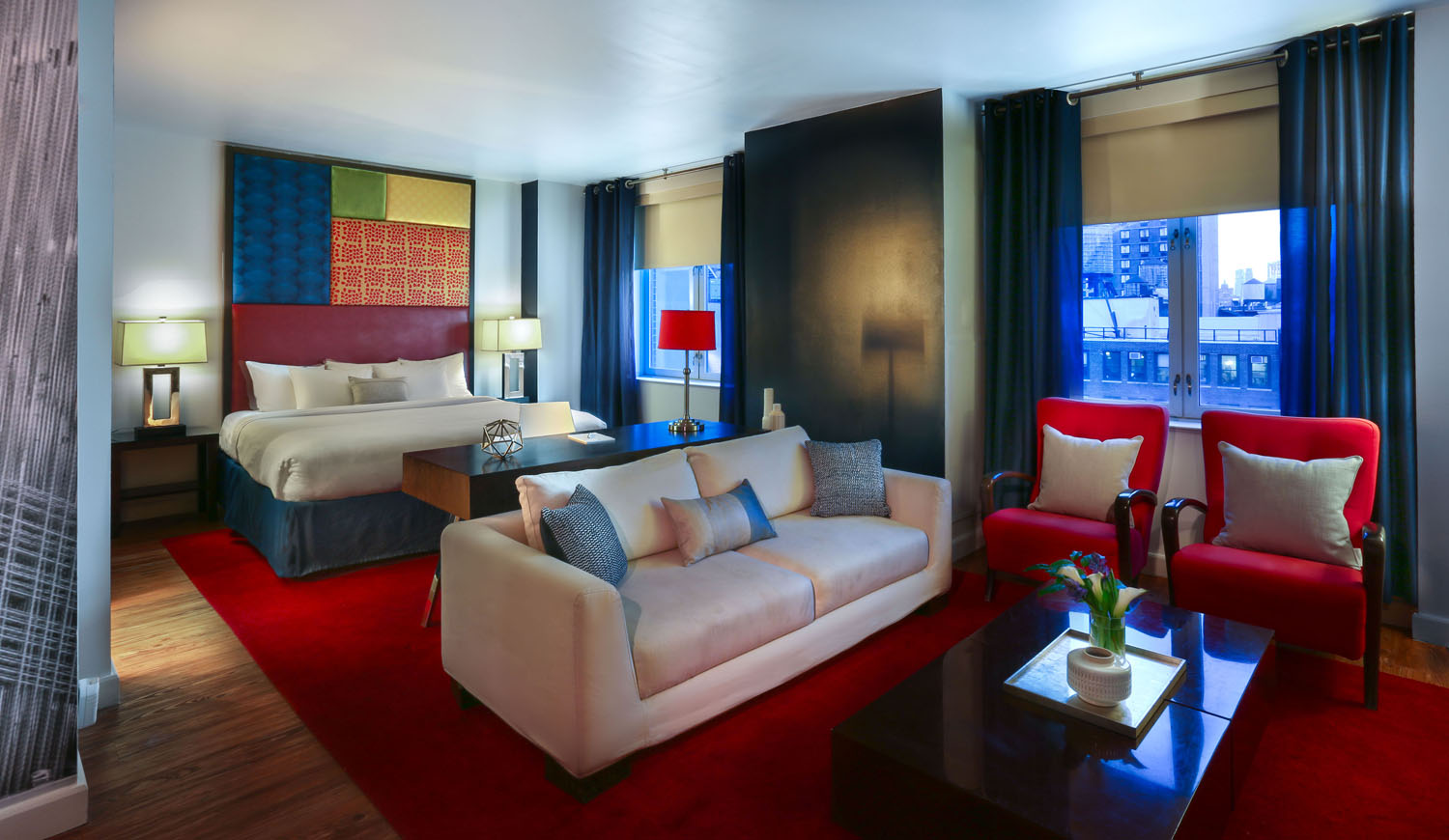 A rendering of a suite at Hotel Hayden in New York.