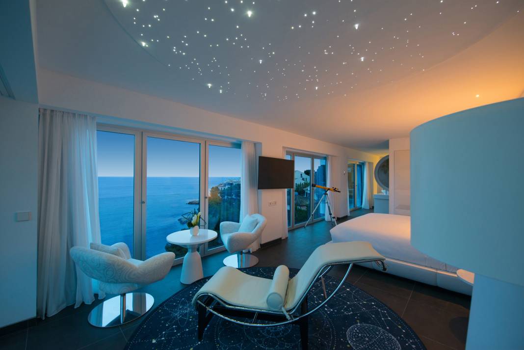Iberostar Grand Hotel Portals Nous features 66 guestrooms, including special themed suites, such as this Stargazer Suite.