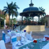 The shops at the Iberostar Hotels & Resorts complex in Riviera Maya set up for a Mexican-themed dinner party.