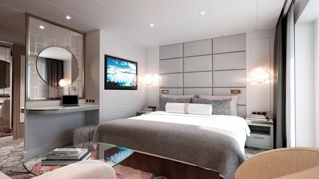 A rendering of a Seabreeze Penthouse Suite.