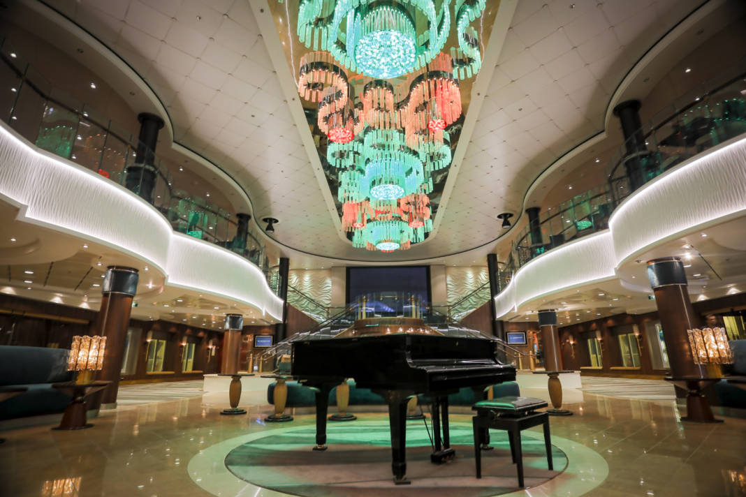 The Atrium on Norwegian Jade has been enhanced with a refreshed look and décor.