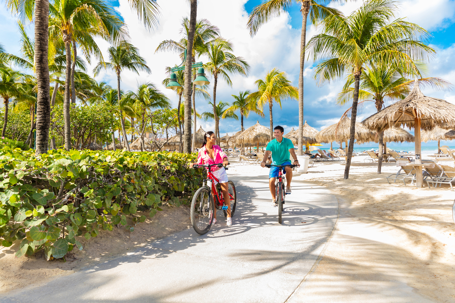 The Hilton Aruba offers complimentary bike rentals and tours.
