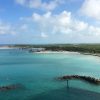 View over Castaway Cay, Disney's private island in The Bahamas.