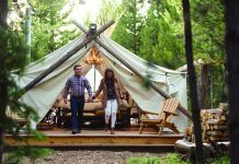 Glamping at Collective Yellowstone in Montana.