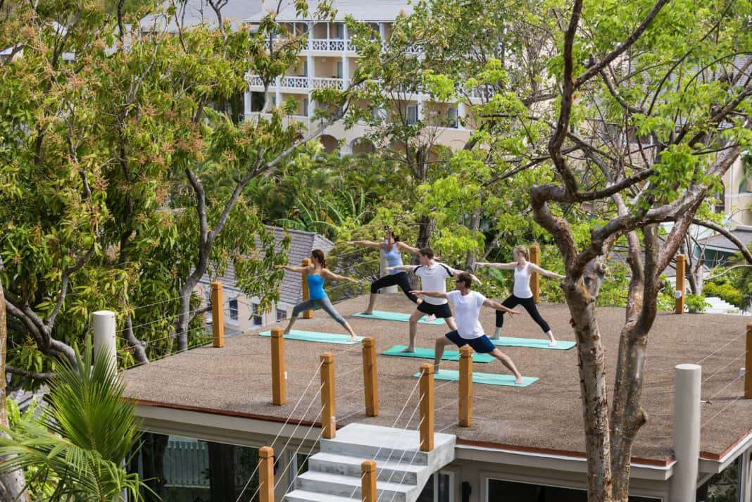 A yoga session at BodyHoliday in St. Lucia. (Photo courtesy of the BodyHoliday.)