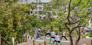 A yoga session at BodyHoliday in St. Lucia. (Photo courtesy of the BodyHoliday.)