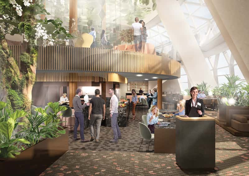 A rendering of the Eden Restaurant on board the Celebrity Edge.