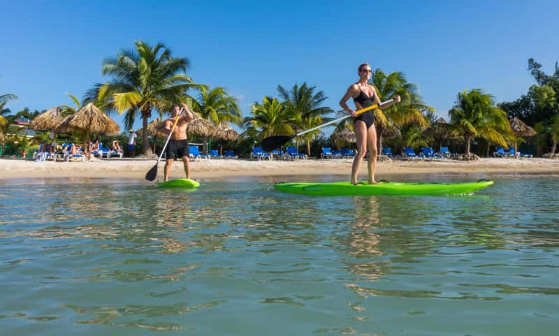 Paddleboarding at Jewel Paradise Cove Beach Resort & Spa.